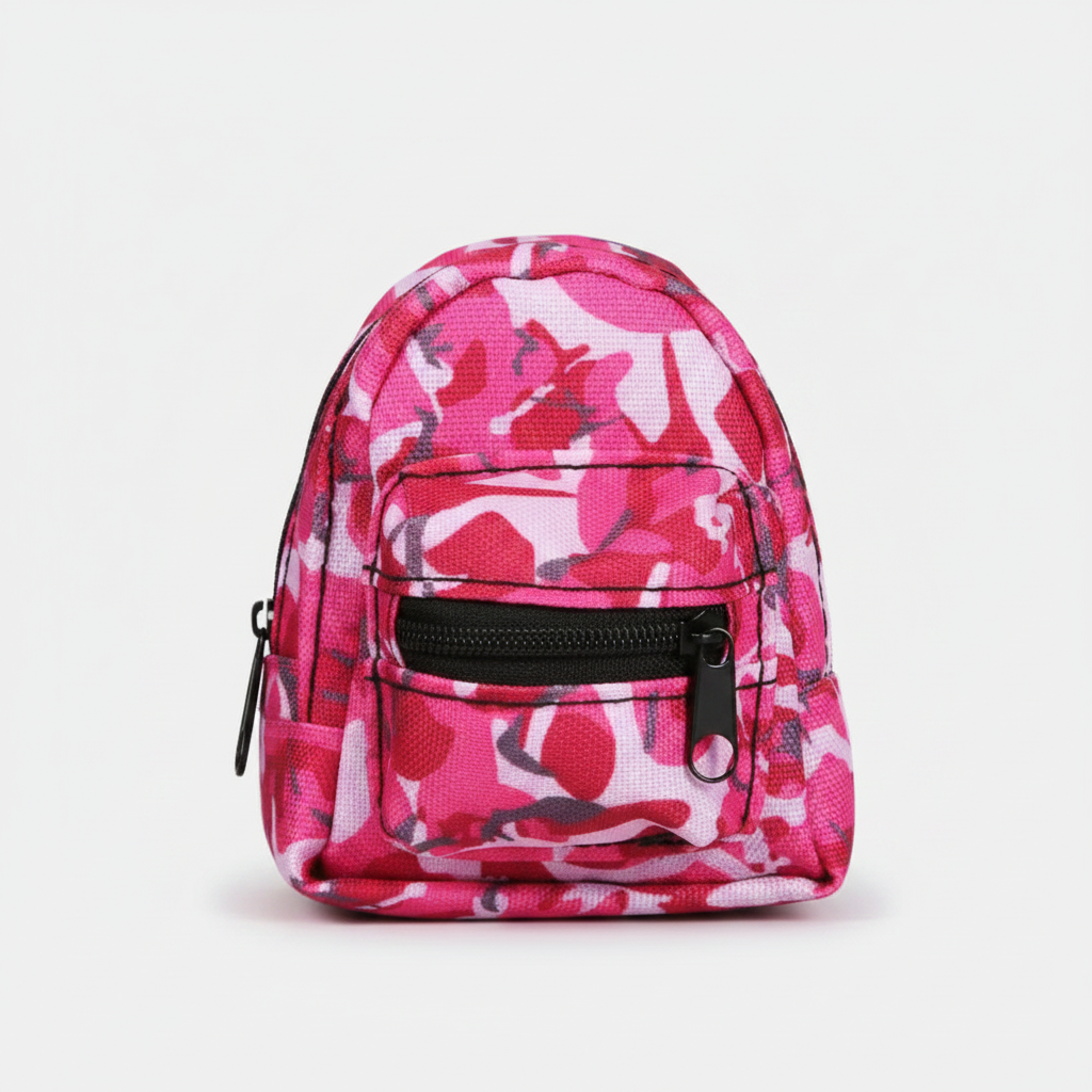 Keychain - Real Littles - Pink Camo Mini Backpack - Purse Clip