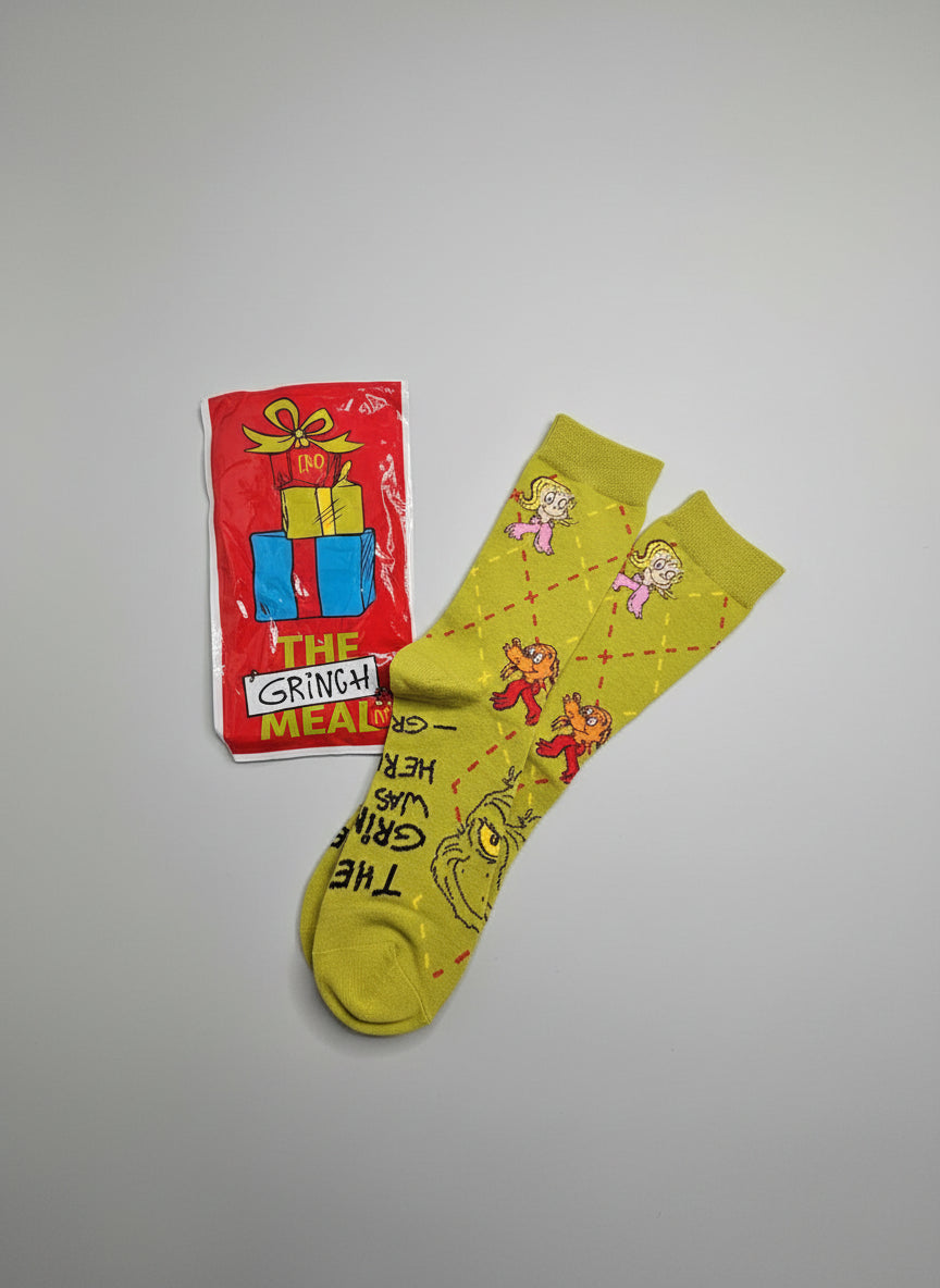 Limited Edition - McDonald's Grinch Meal Themed Socks