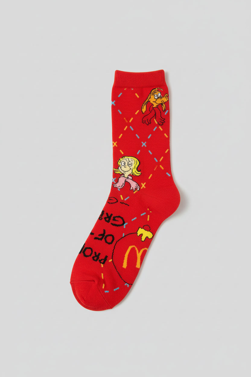 Limited Edition - McDonald's Grinch Meal Themed Socks