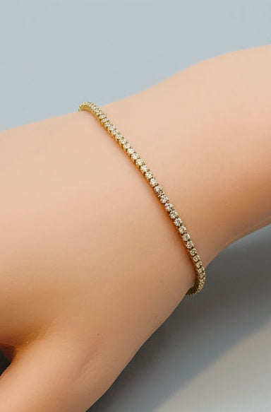 Bracelet - 2PC Set - Stretch Rhinestone with "X" Rhinestone Hair Clip - #1057