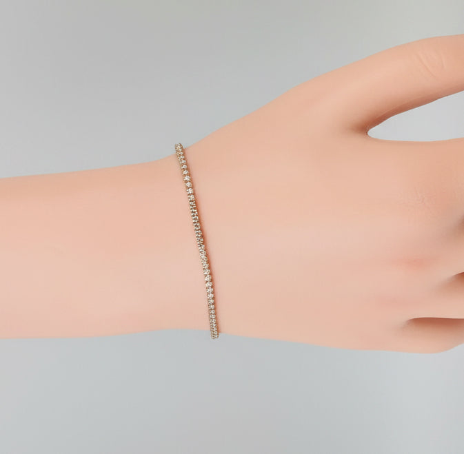 Bracelet - 2PC Set - Stretch Rhinestone with "X" Rhinestone Hair Clip - #1057