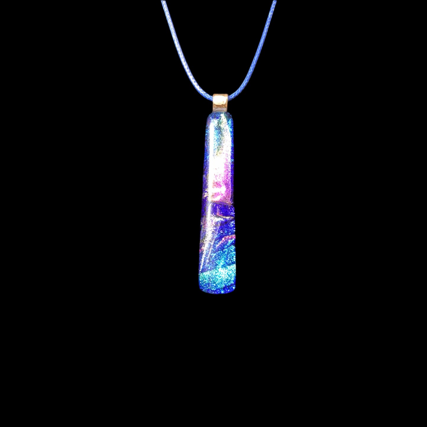 Pendant - Blue Dichroic Glass