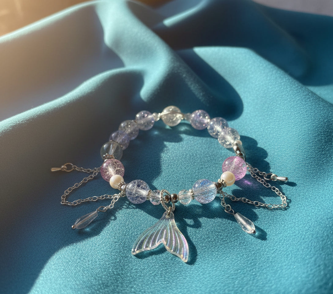 Handmade - Crackled Beaded Bracelet