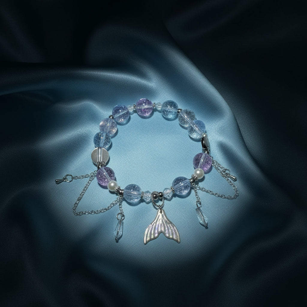 Handmade - Crackled Beaded Bracelet