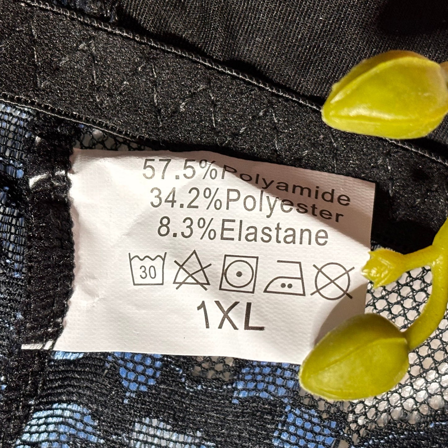 Bra - Unbranded - Plunge Front - Blue Floral Lace