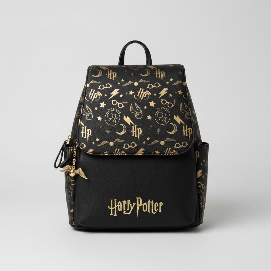 Backpack Handbag - Primark - Harry Potter - with Golden Snitch Charm