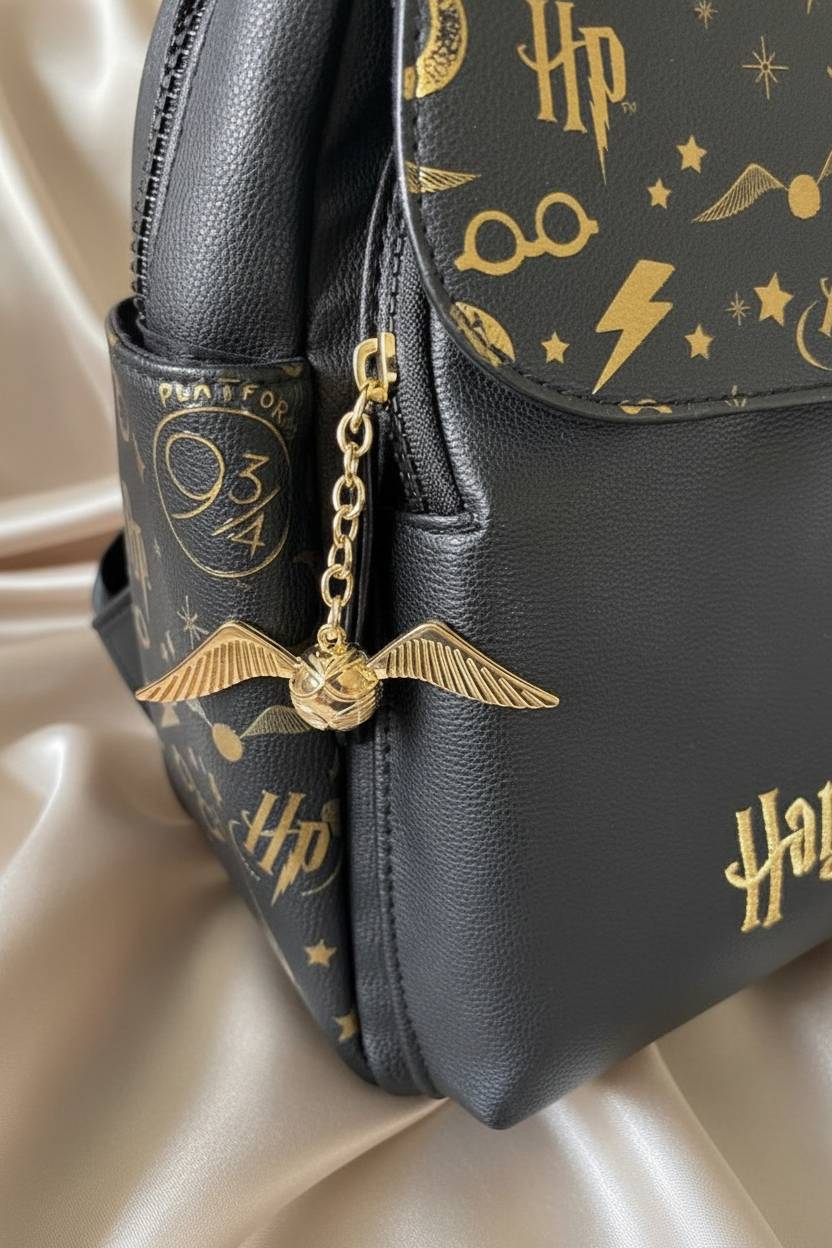 Backpack Handbag - Primark - Harry Potter - with Golden Snitch Charm