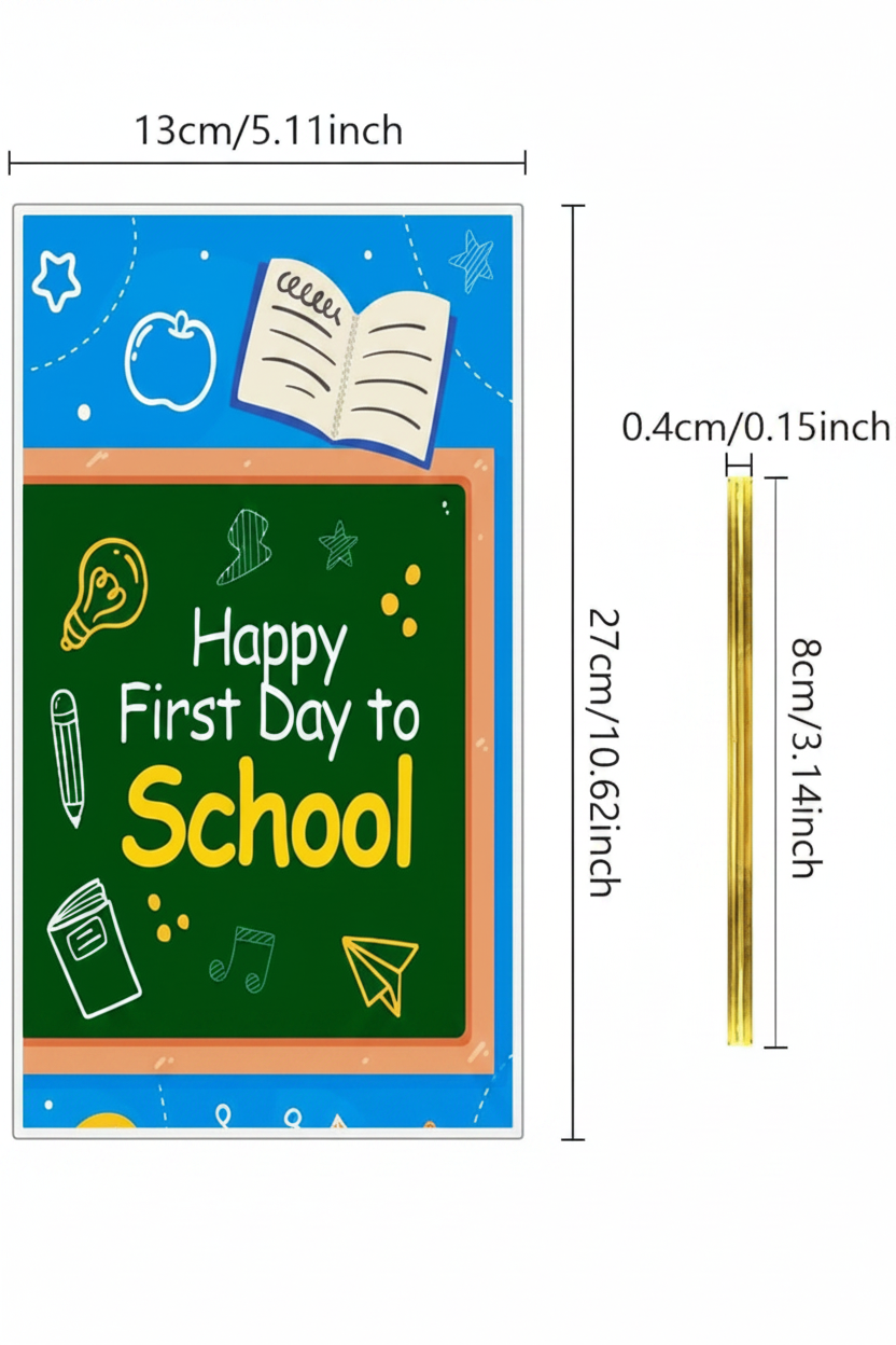 Gift Bags - Back to School with Twist Ties - 100pcs