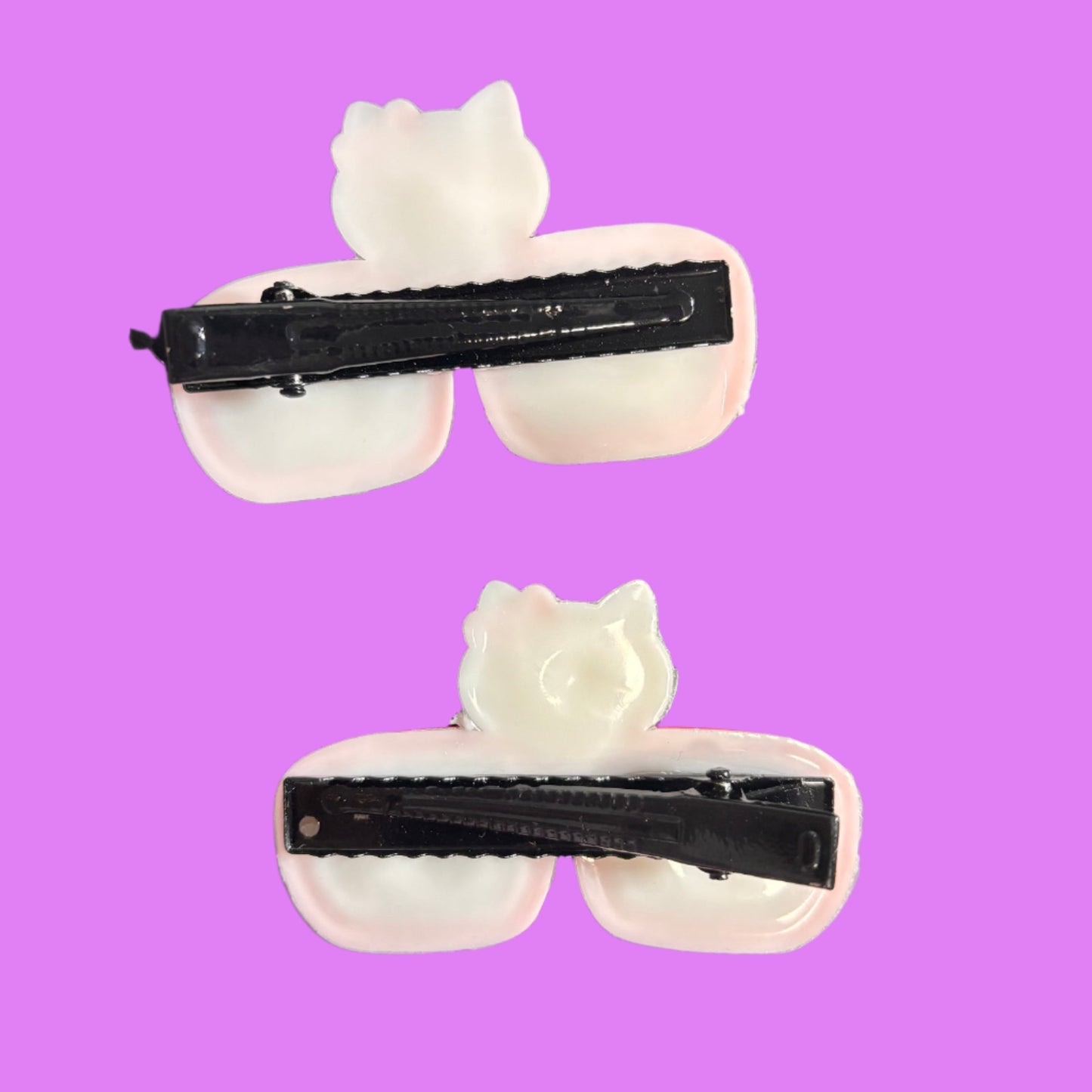 Hair Clips - Handmade - Hello Kitty