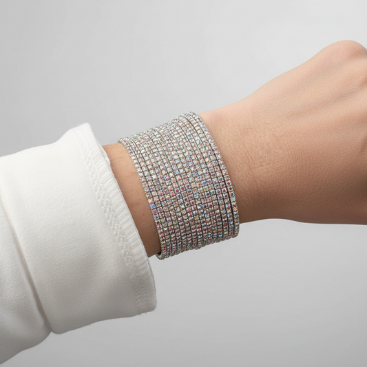 Bracelets - Rhinestone - Tennis - Set of 12