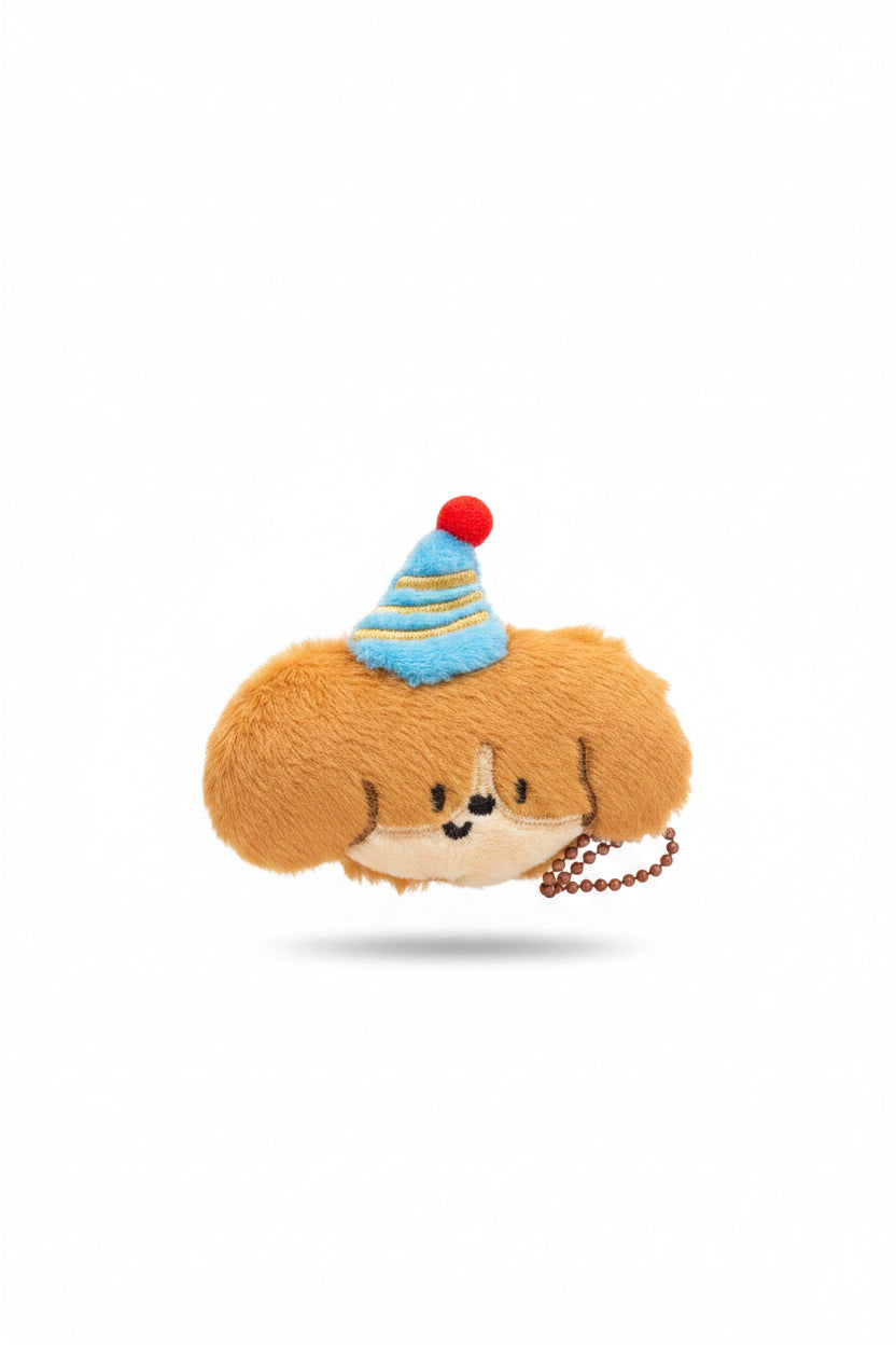 Purse Charm - Fluffy Brown Dog