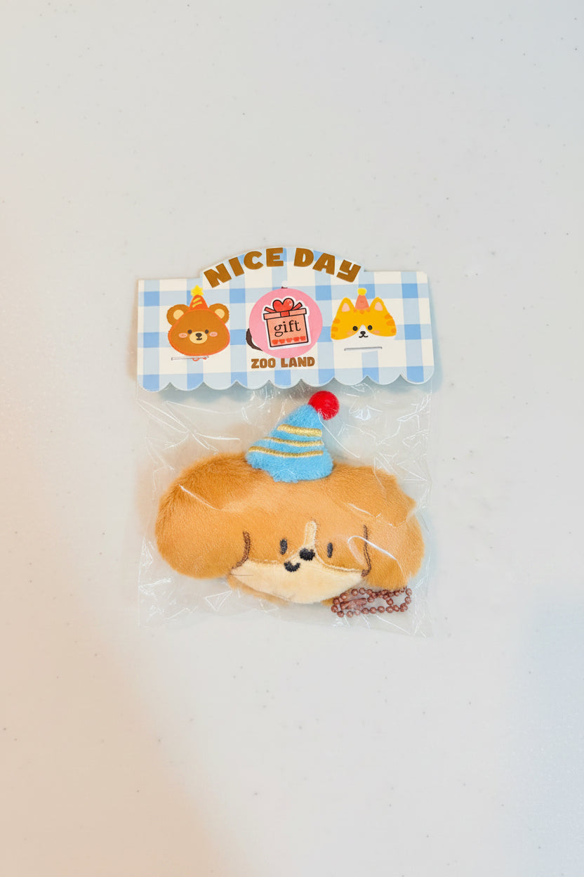 Purse Charm - Fluffy Brown Dog