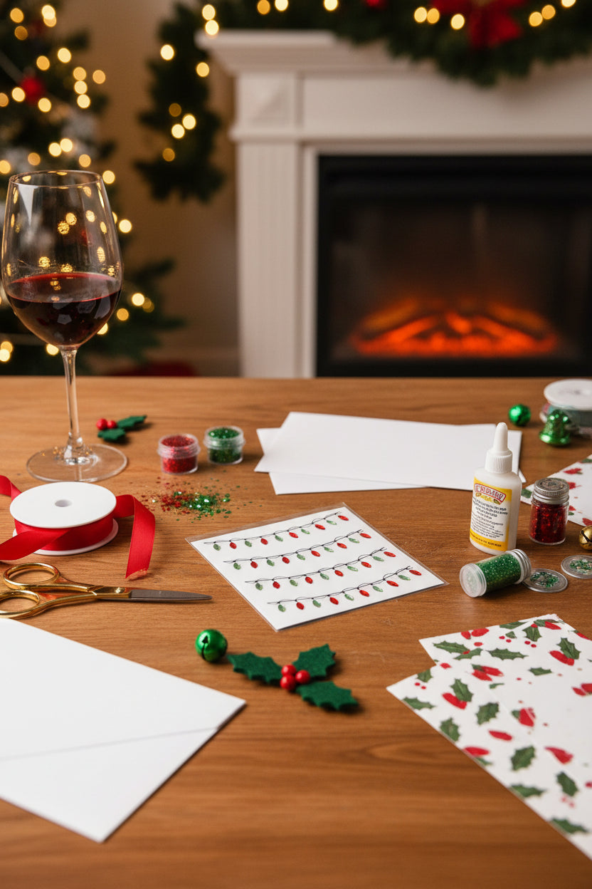 Stickers - Christmas Red & Green Jeweled Lights for Crafts