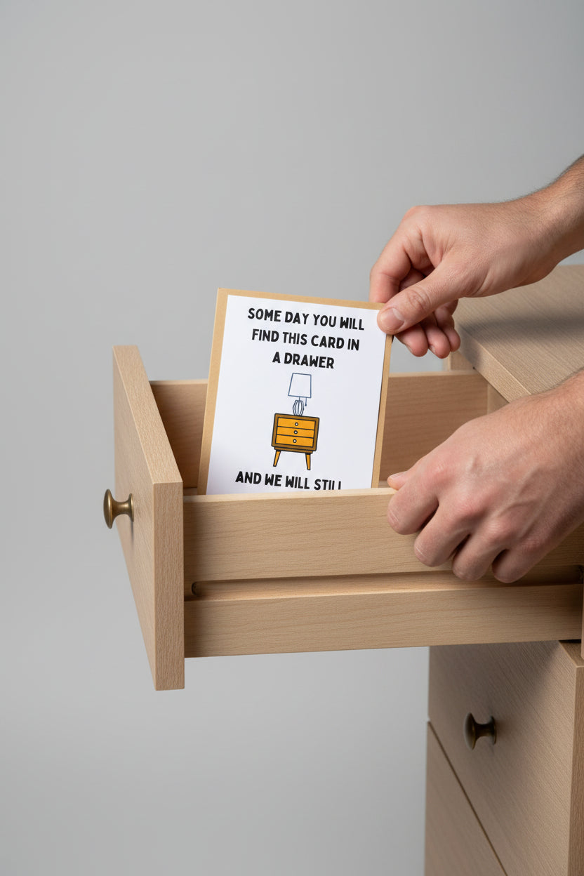 Card - "Some Day You Will Find This Card In A Drawer and We Will Still Be in Love"