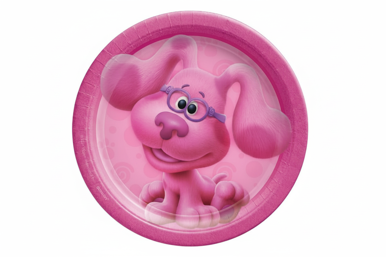 Dessert Plates - Party - Blues Clues - Pink - Set of 8 - 7"