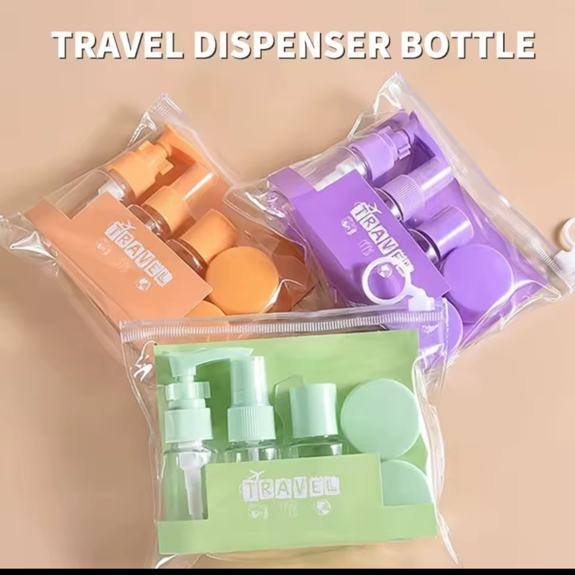 Travel Bottle Set - 5 Piece Set with Mixing Spoon & Funnel - Light Green