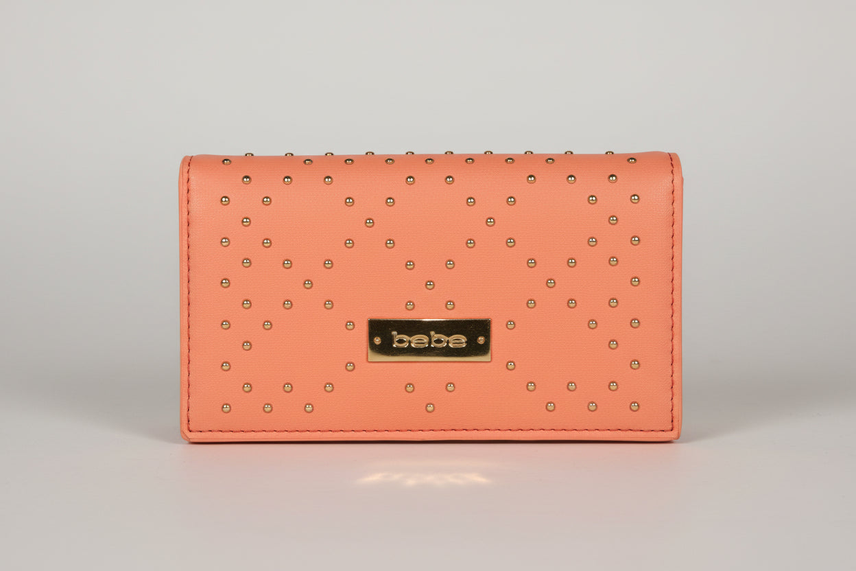 Cross Body Handbag - BeBe - Orange Studded Chain Strap - Previously Owned