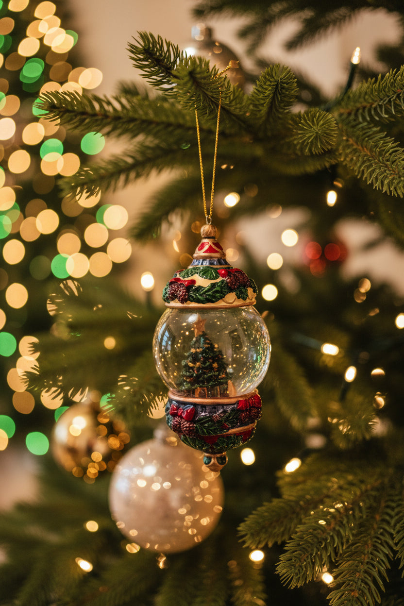 Vintage Ornament - Kirkland Signature Christmas Tree Water Globe