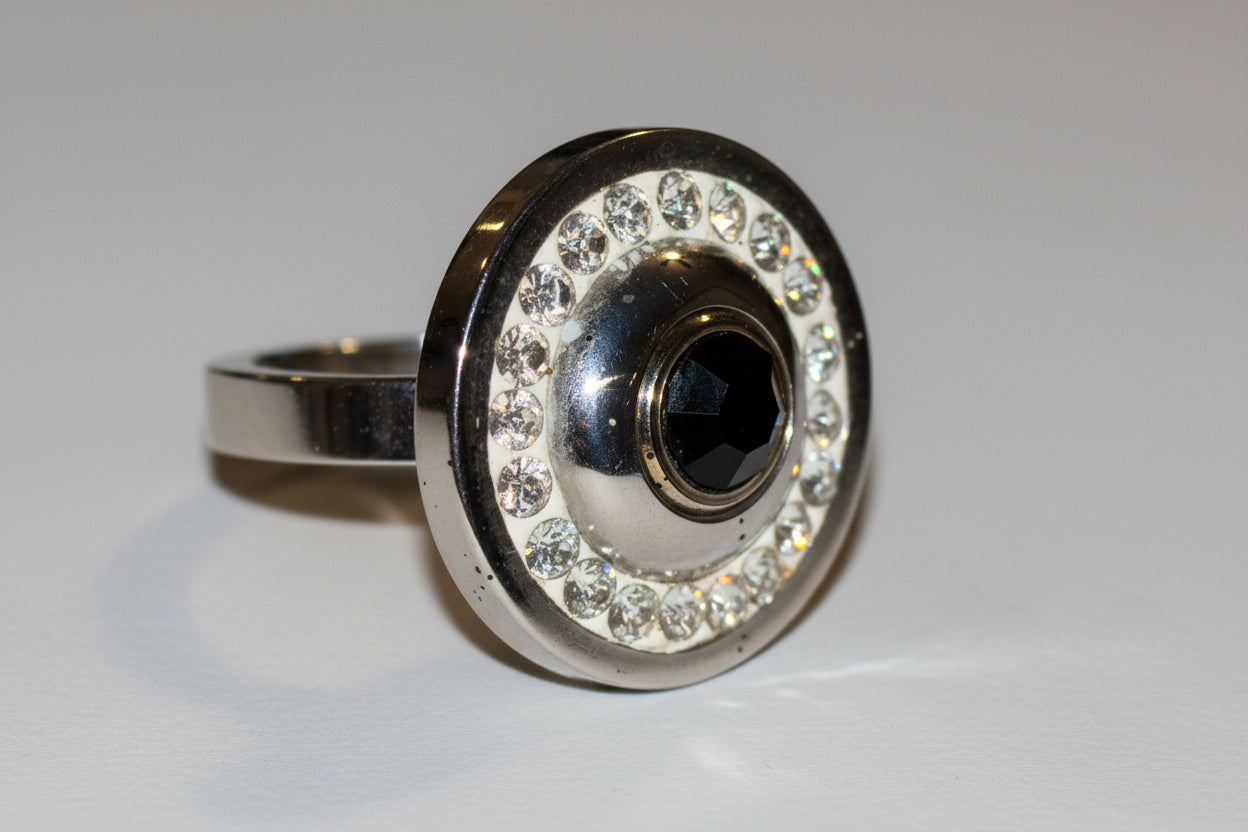 Ring - Silver Tone Statement Cocktail
