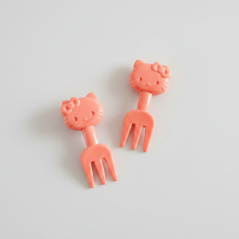 Hair Clips - Set of 2 Hello Kitty Food Fruit Cocktail Fork