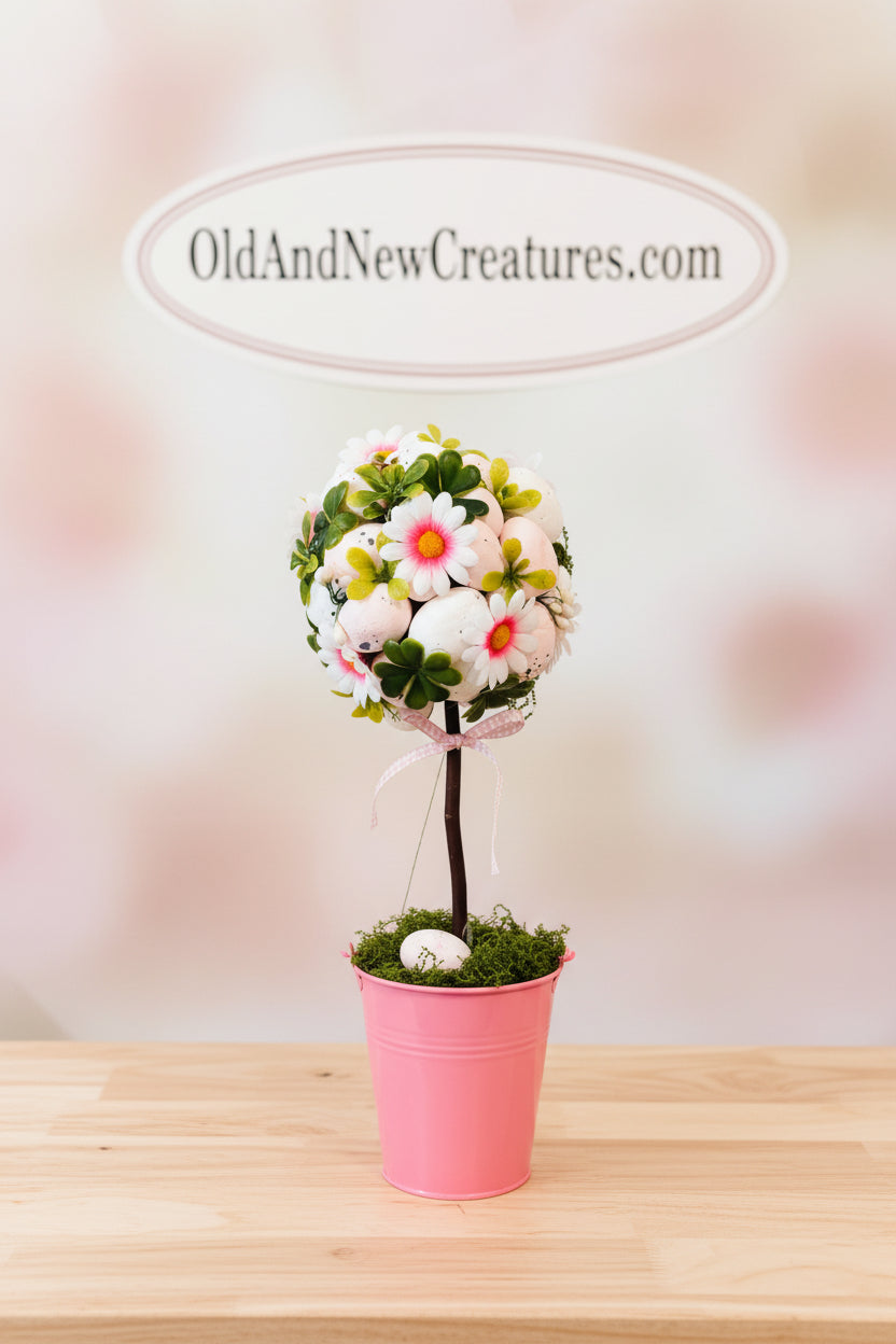 Easter Decor - Easter Egg Faux Topiaries - Choice of 3