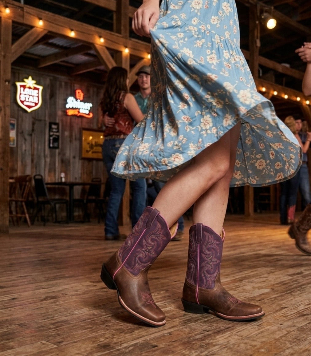 Dan Post Majesty Leather Western Boots - Size 4 D