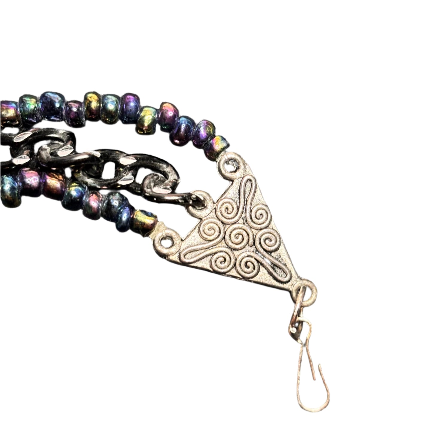 Necklace & Bracelet Set - Handmade - Beads and Chains