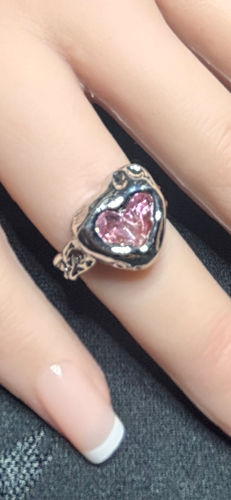 Ring - Pink Passion - Silvertone