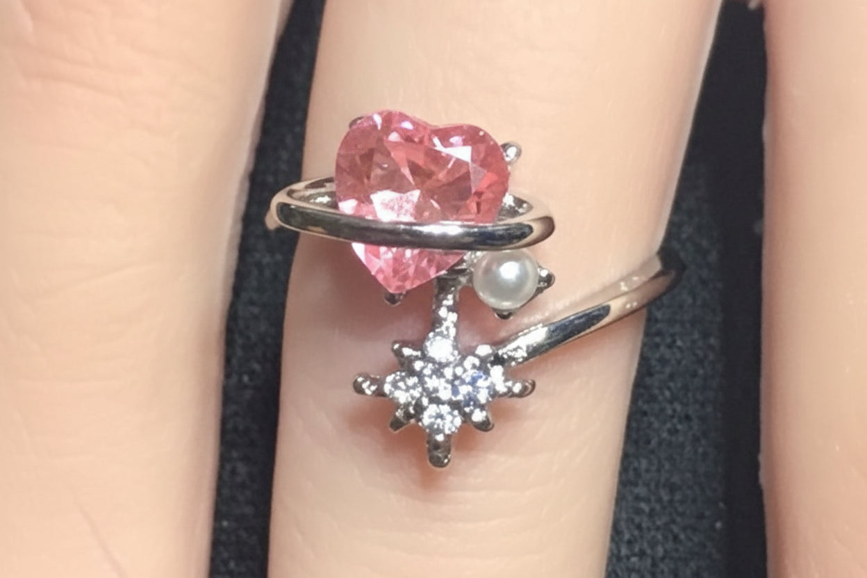 Ring - Pink Passion - Silvertone