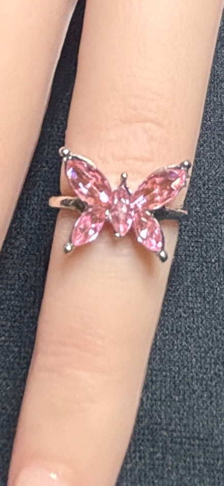 Ring - Pink Passion - Silvertone