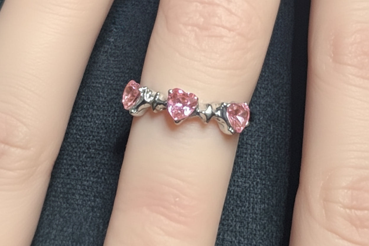 Ring - Pink Passion - Silvertone