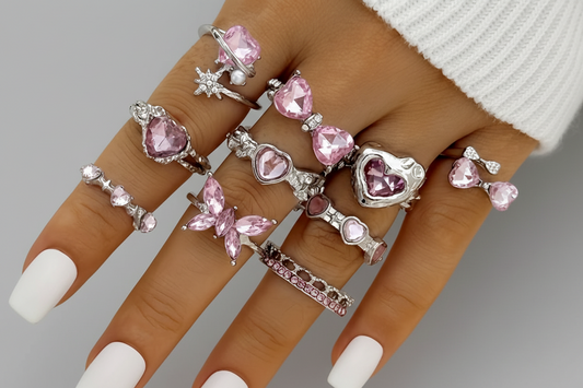 Ring - Pink Passion - Silvertone