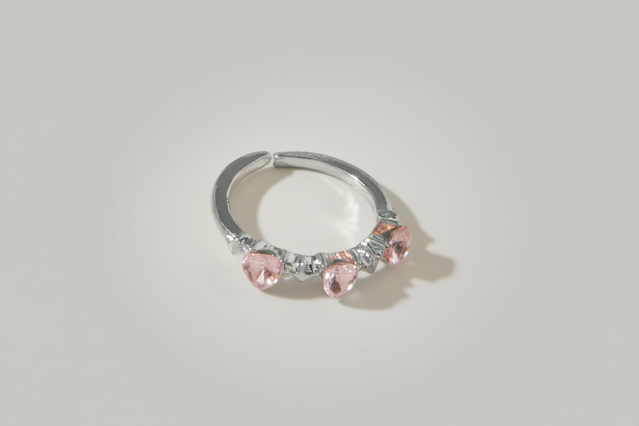 Ring - Pink Passion - Silvertone