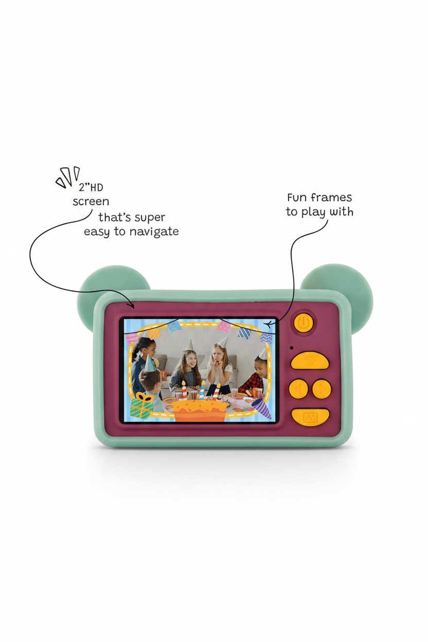 Digital Camera - For Kids - Kidamento - Model C - Bear