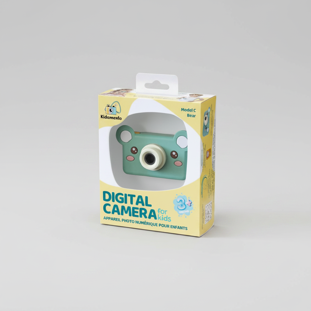 Digital Camera - For Kids - Kidamento - Model C - Bear