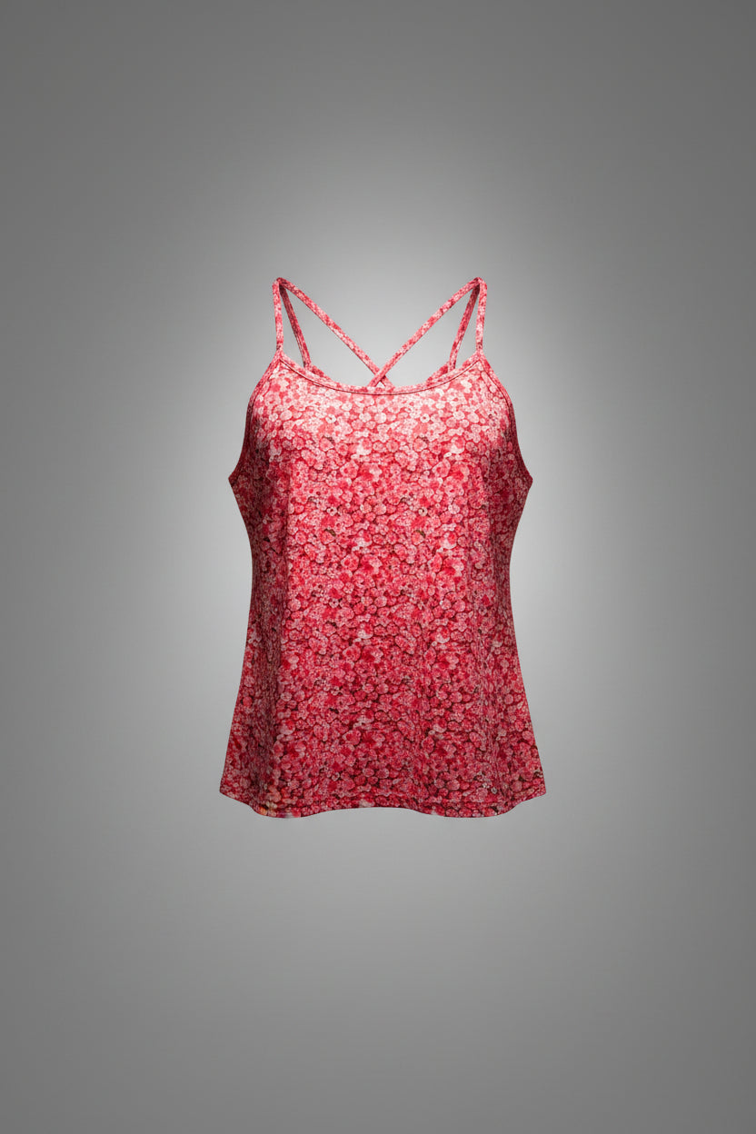 Vibrant Floral Pattern Camisole Top