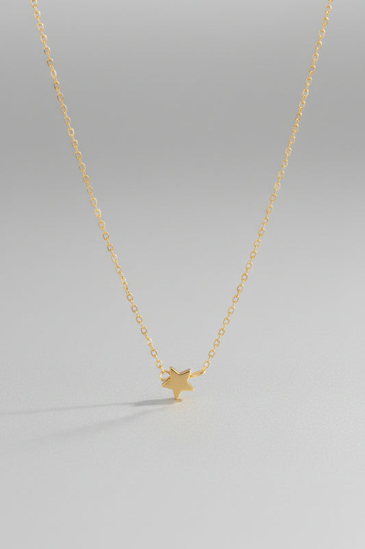 Necklace - Dainty Star Gold-Tone Link Chain