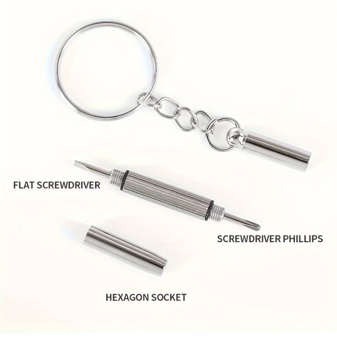 Eyeglass Repair Kit - 3 Screwdrivers with Keychain ring