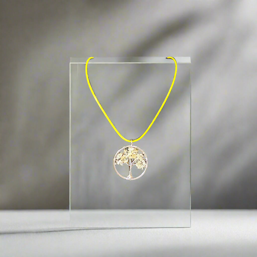 Necklace - Tree of Life with Citrine Gemstones
