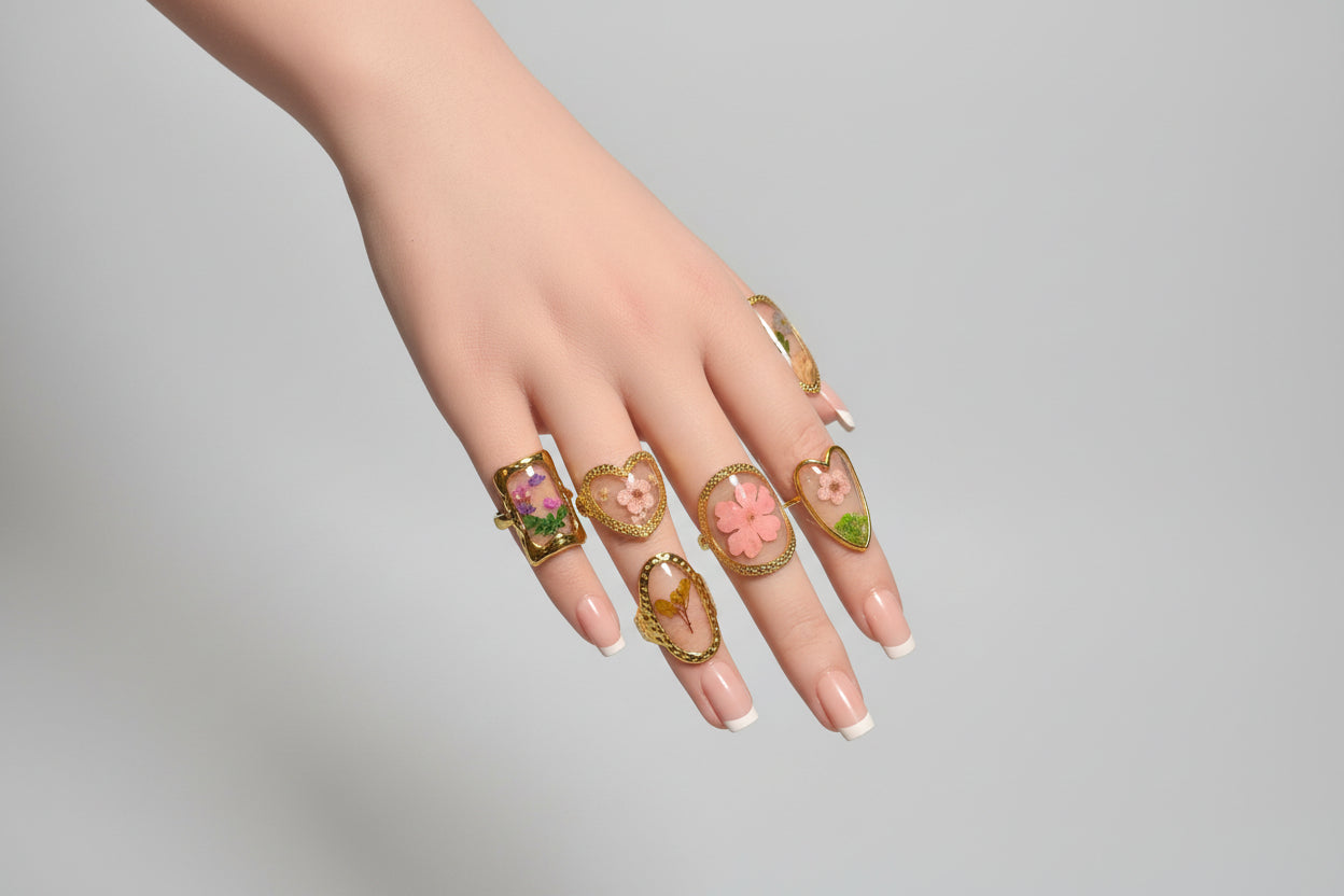 Rings - Dried Flower Resin Rings