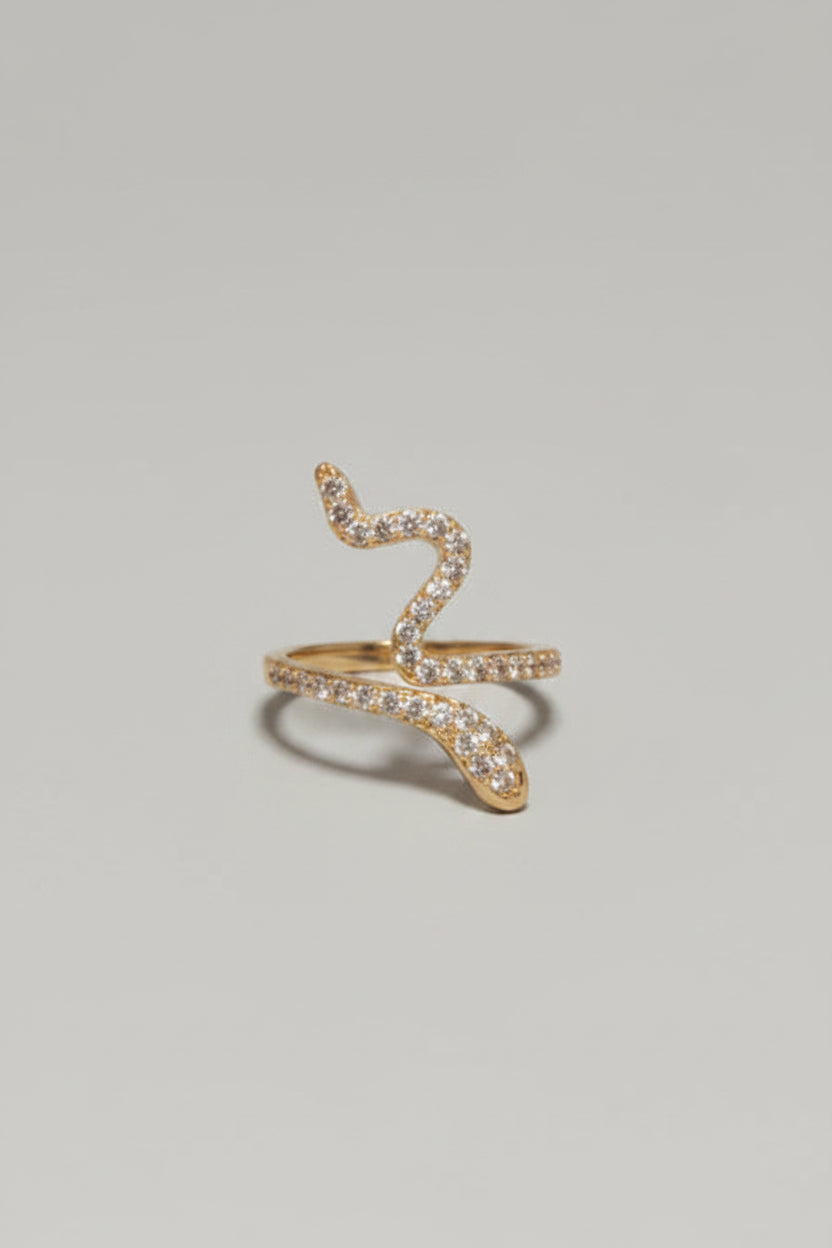 Ring - Serpent Rhinestone Snake - Size 8 - #1051