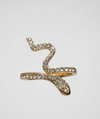 Ring - Serpent Rhinestone Snake - Size 8 - #1051
