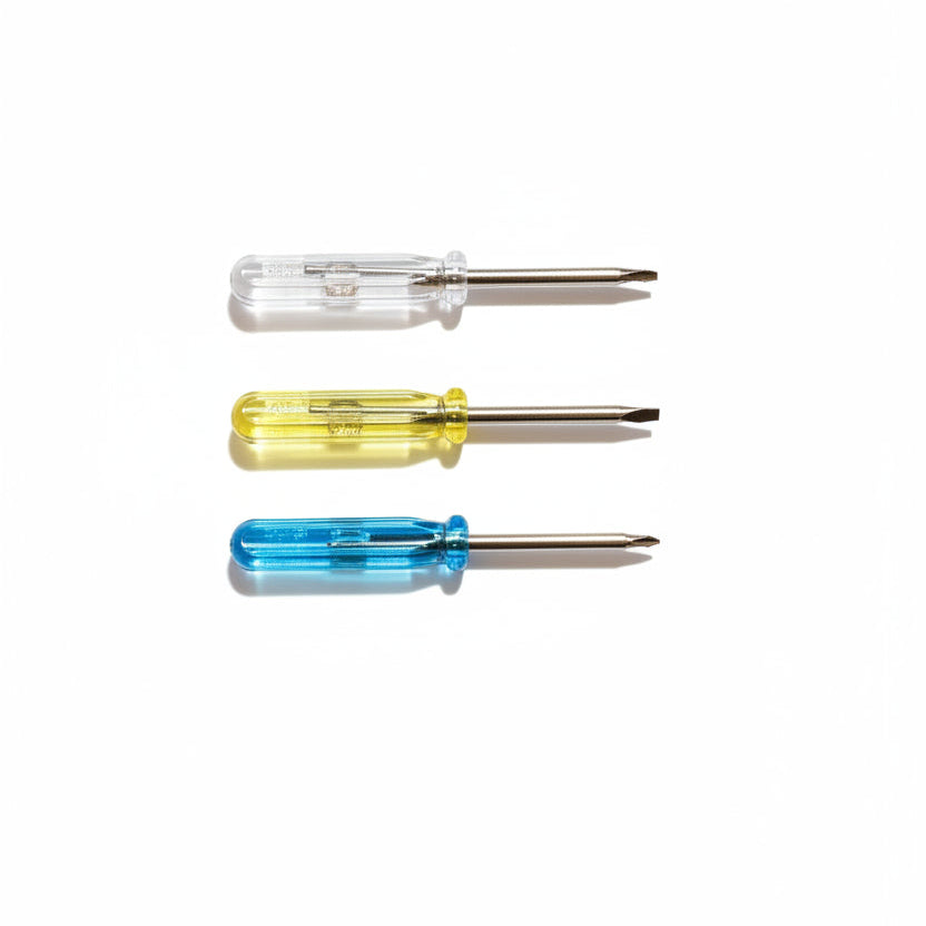 Compact 3-piece - Mini Screwdriver Set - with Keychain Ring
