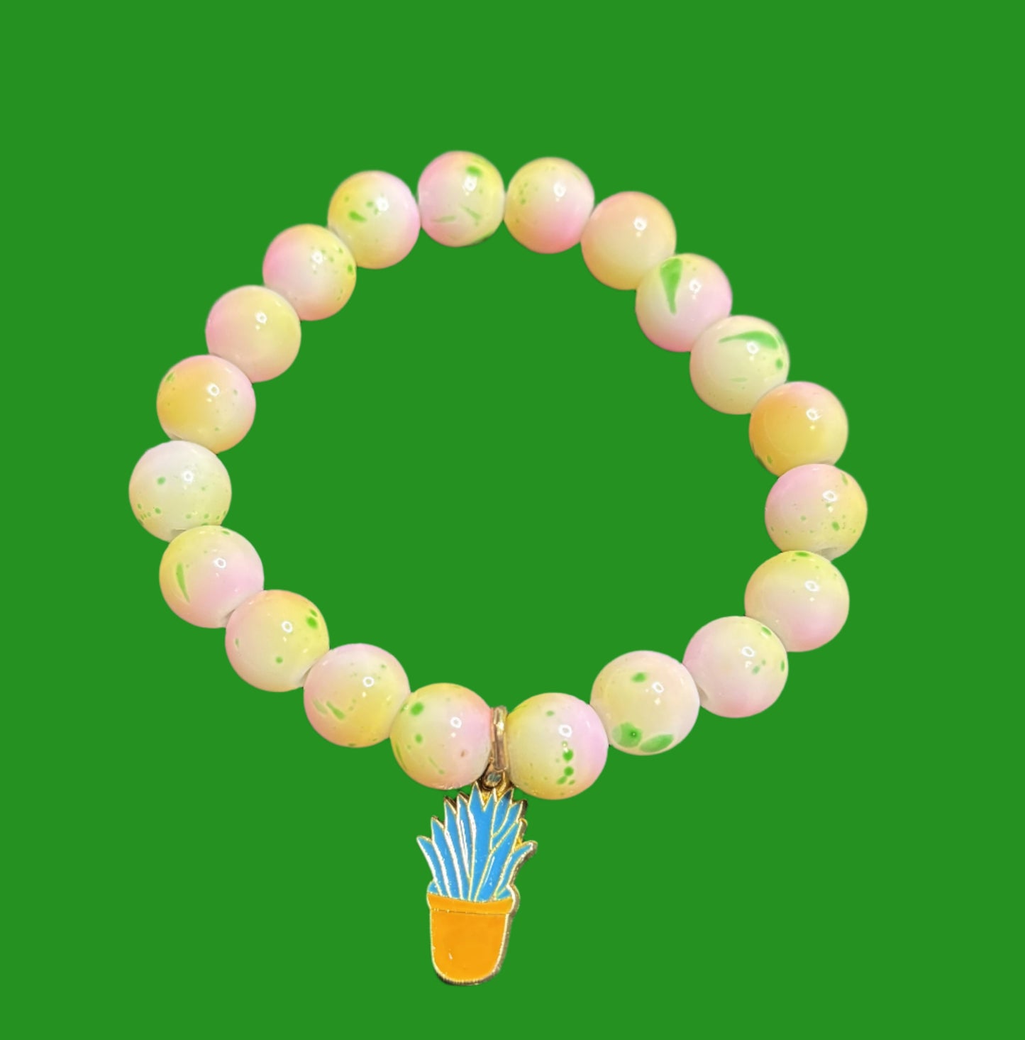 Bracelet - Glass Beads with Charm