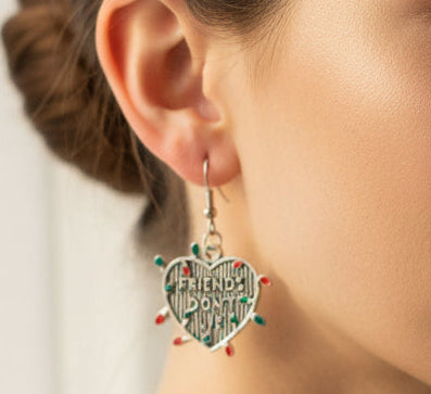 Earrings - "Friends Don't Lie" - Stranger Things Inspired - Heart Shaped