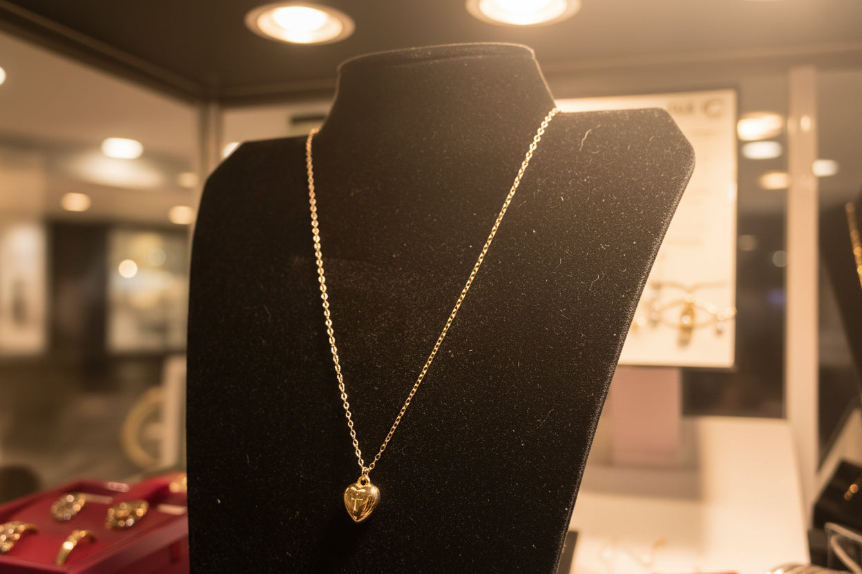 Necklace - Gold Heart Pendant