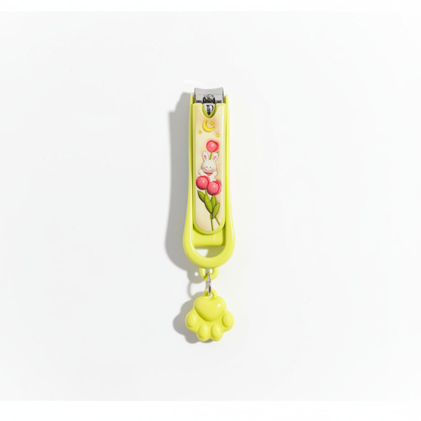 Nail Clippers - Kawaii Style - Bunny with Flowers - Macron Green