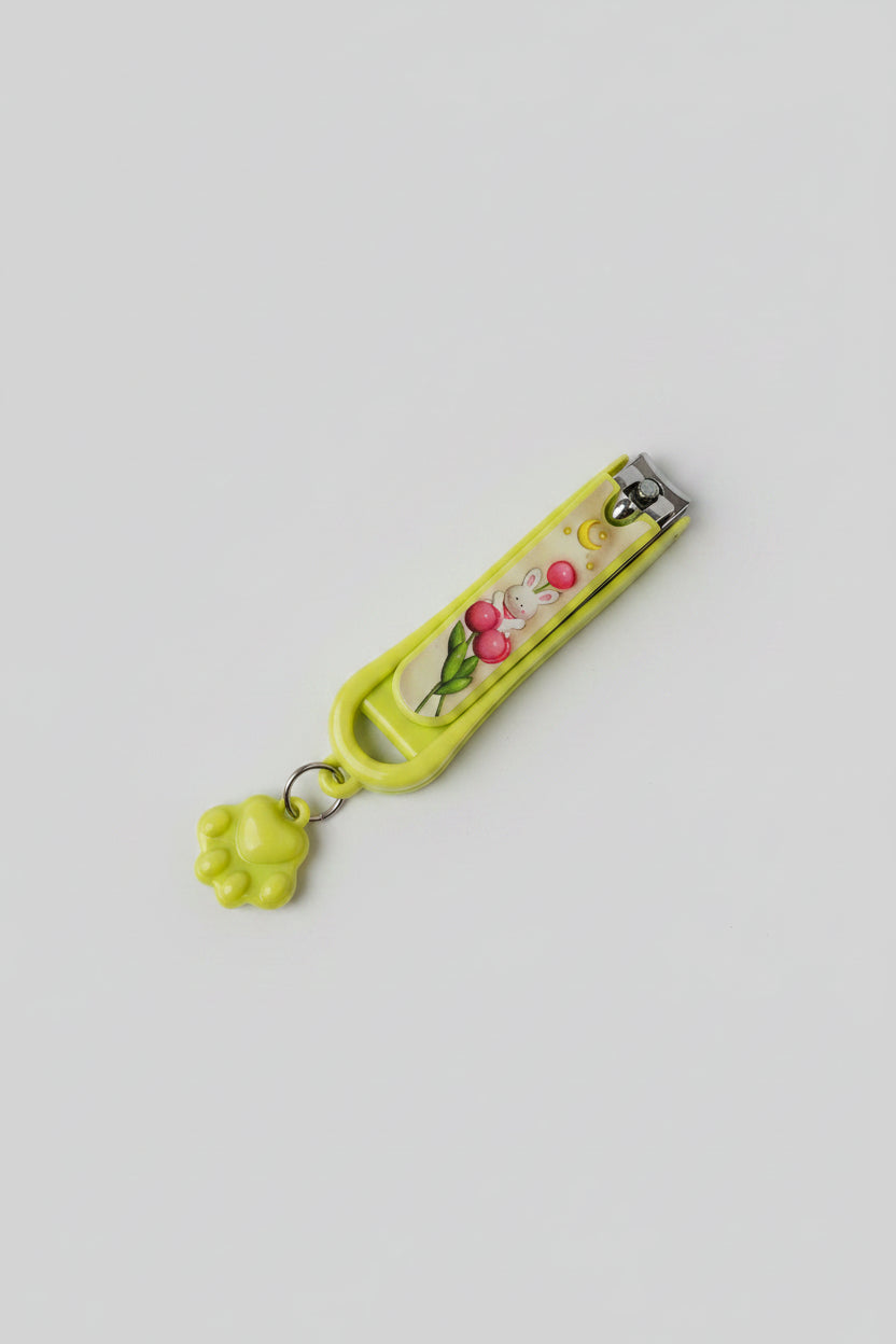 Nail Clippers - Kawaii Style - Bunny with Flowers - Macron Green