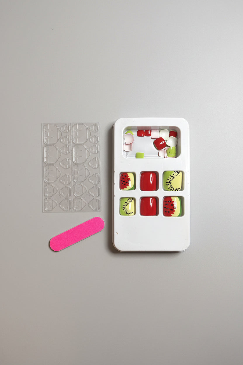 Press On Nails - Watermelon - Toe Nails