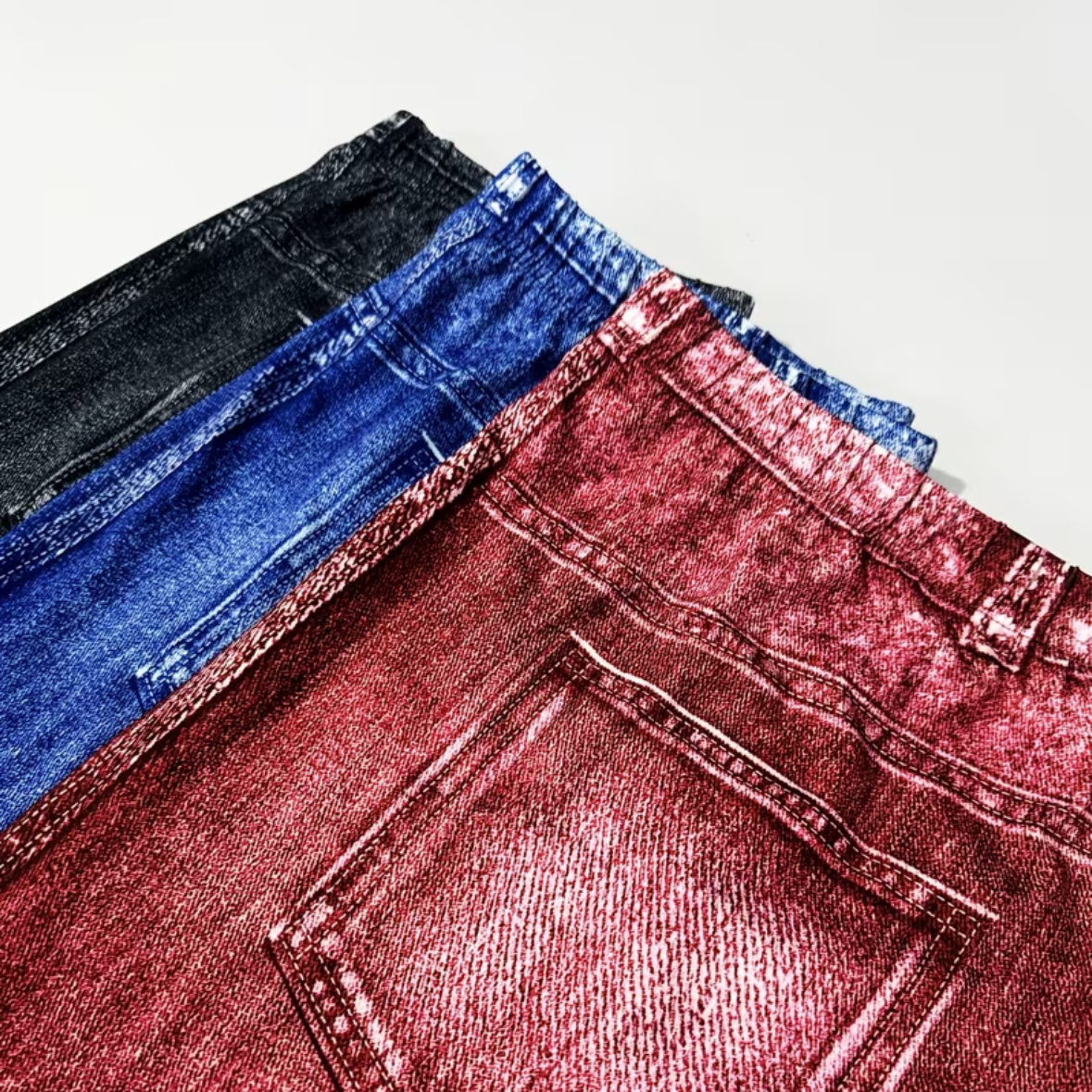 Skirt - Previously Owned - Long - Faux Denim - Blue - Size 2X